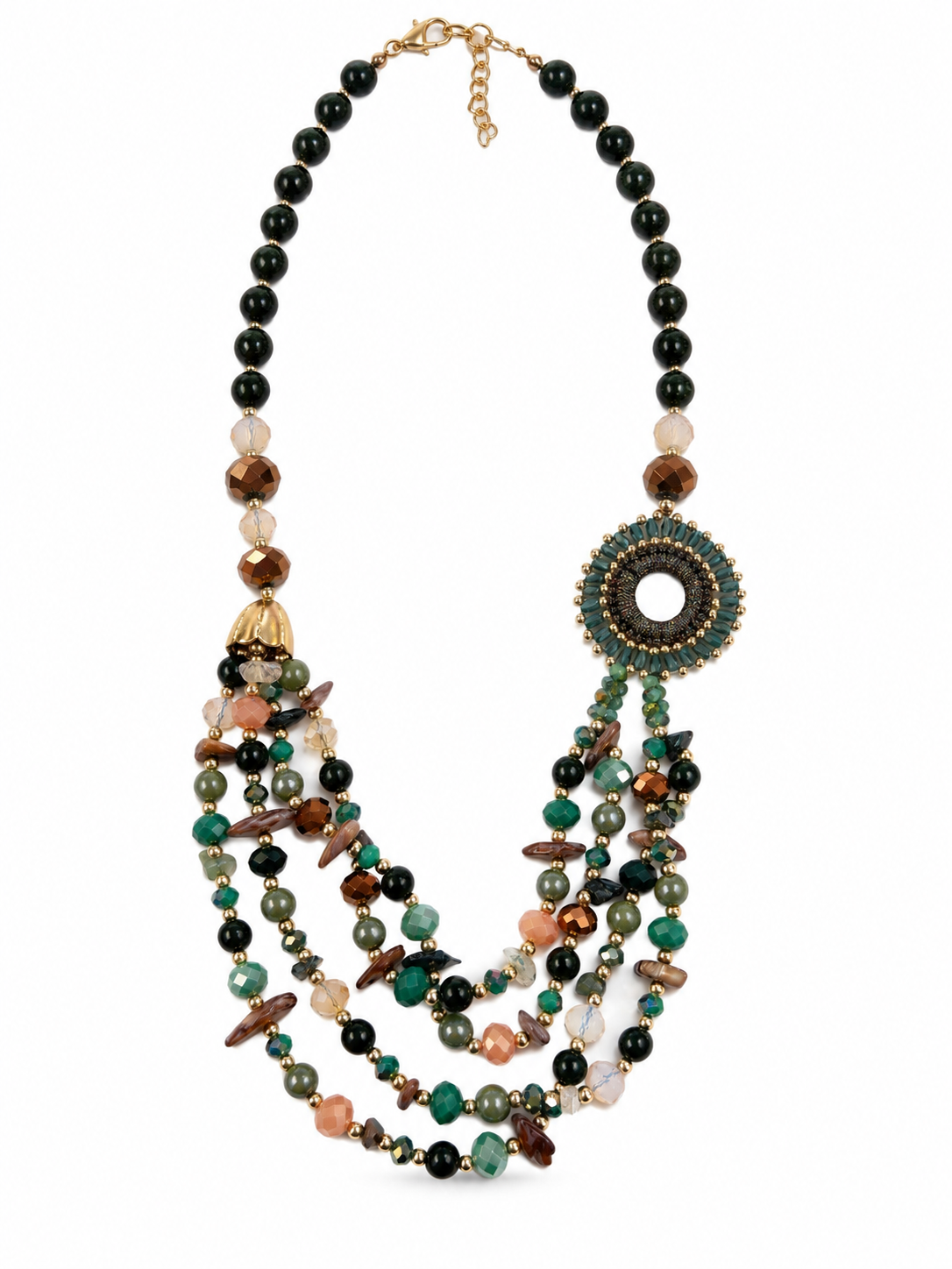 COLLAR CUENTAS VERDE
