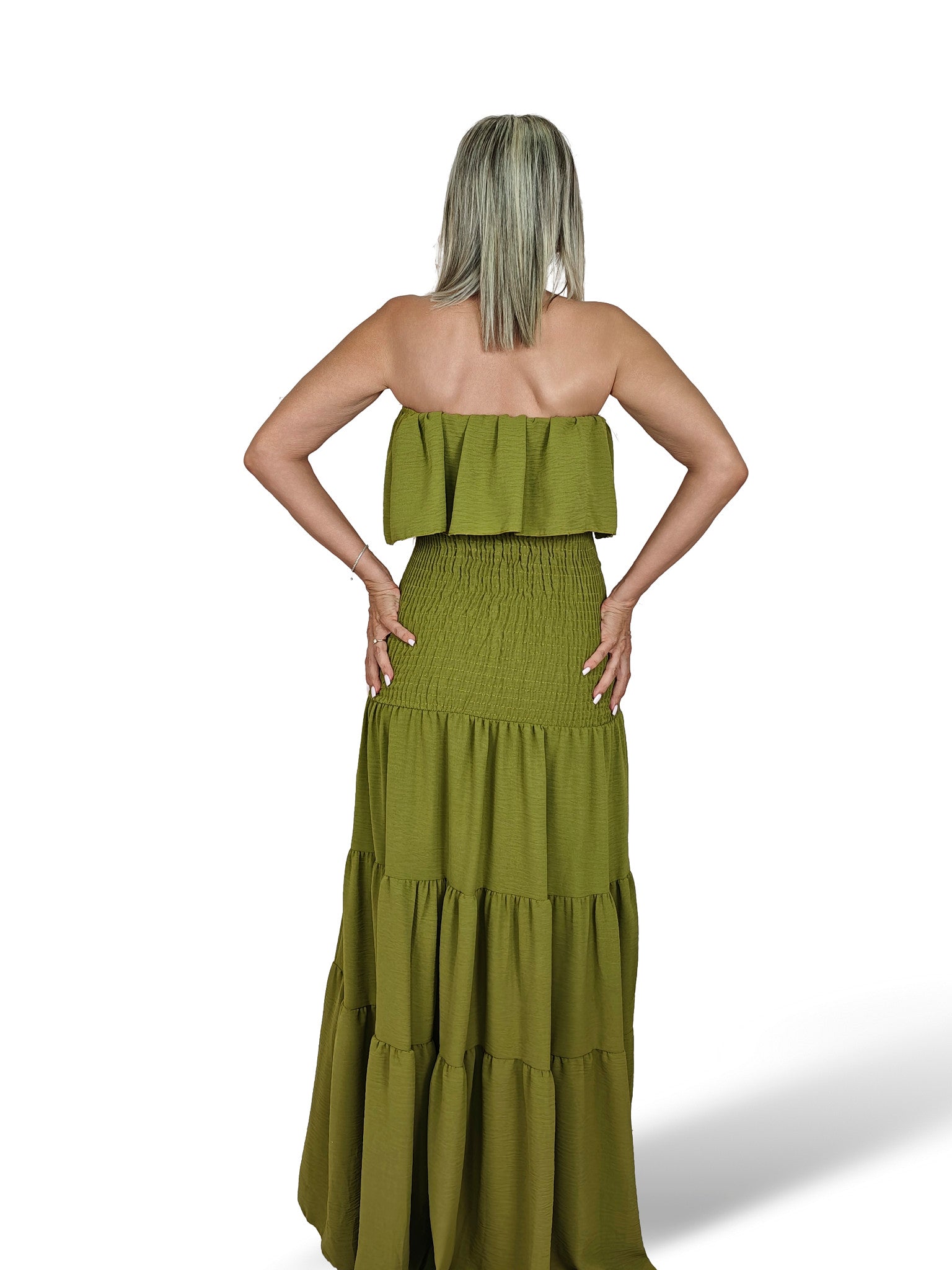 VESTIDO PALABRA DE HONOR NIDO DE ABEJA