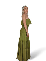 VESTIDO PALABRA DE HONOR NIDO DE ABEJA