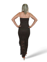 VESTIDO ENCAJE NUDO LATERAL