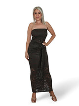 VESTIDO ENCAJE NUDO LATERAL