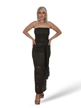 VESTIDO ENCAJE NUDO LATERAL