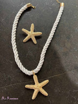 CONJUNTO COLLAR Y PENDIENTES ESTRELLA