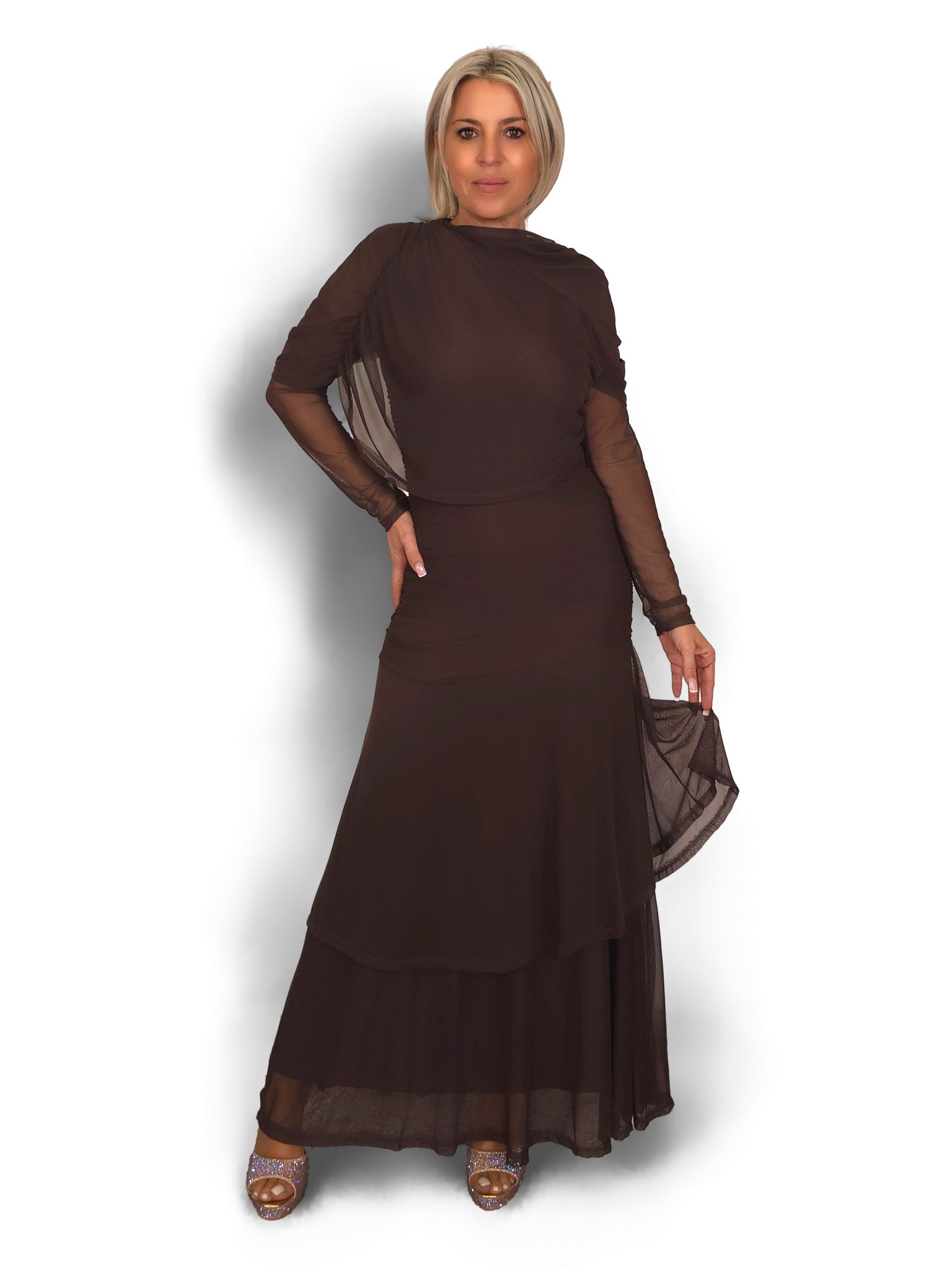 VESTIDO CAPA DE TULE