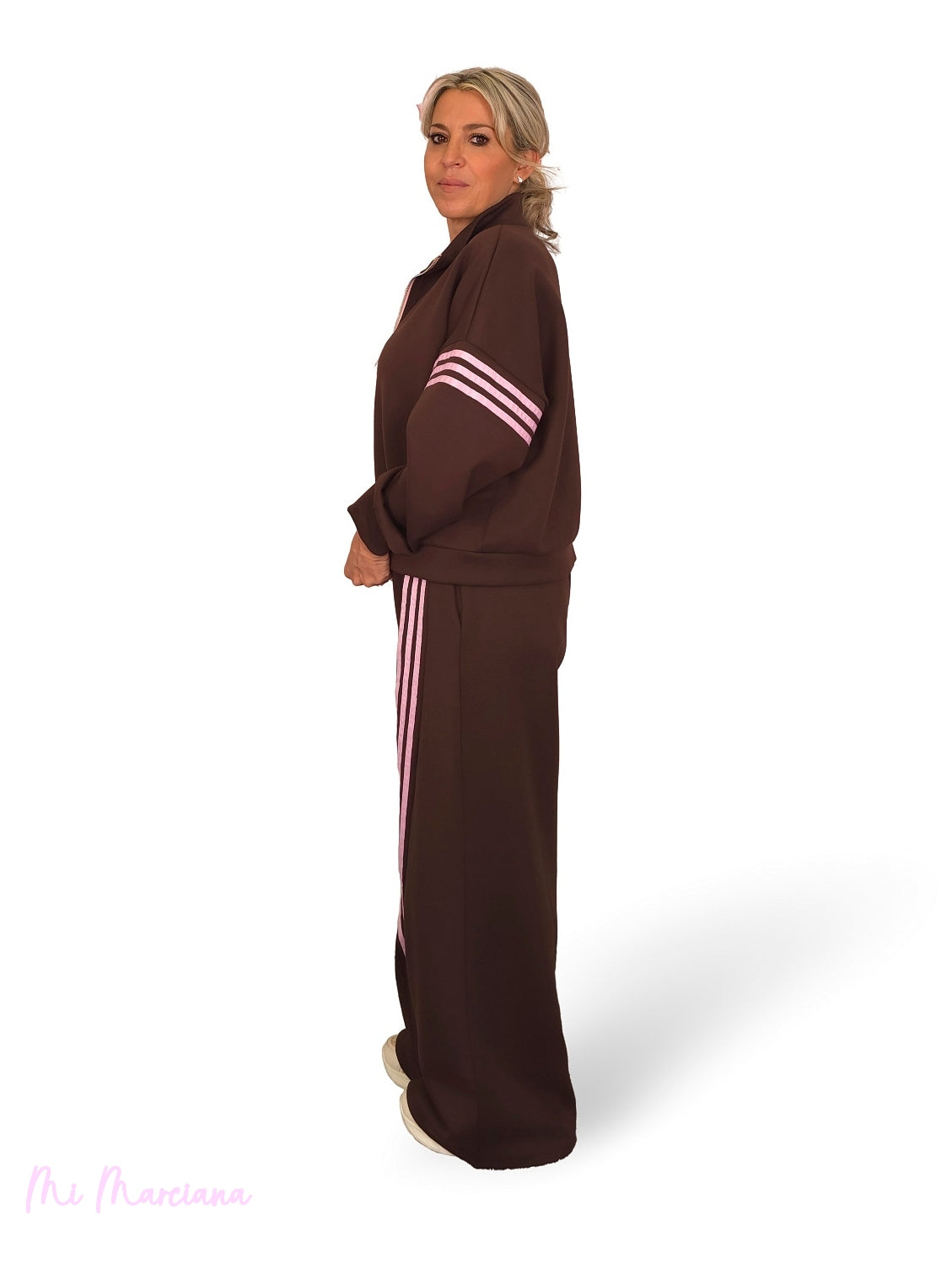 Gestreifter Ballon-Trainingsanzug