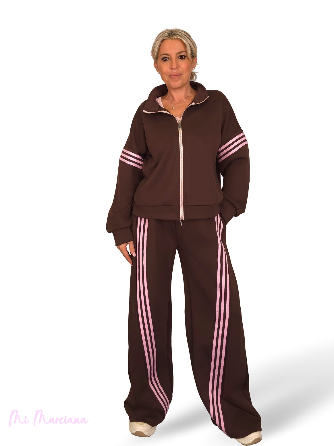 Gestreifter Ballon-Trainingsanzug