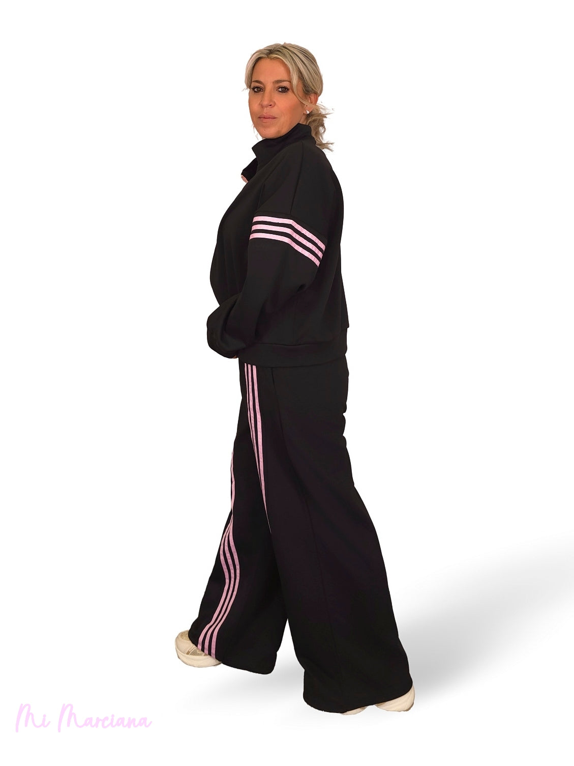 Gestreifter Ballon-Trainingsanzug