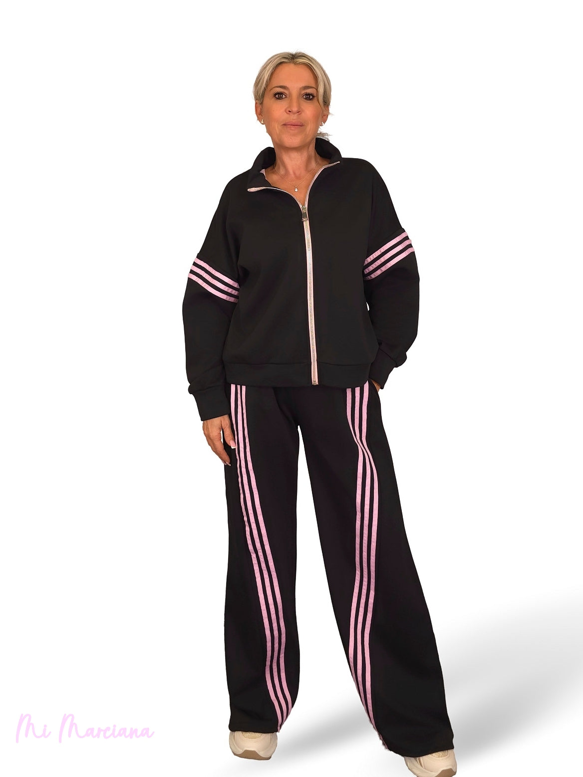 Gestreifter Ballon-Trainingsanzug