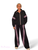 Gestreifter Ballon-Trainingsanzug