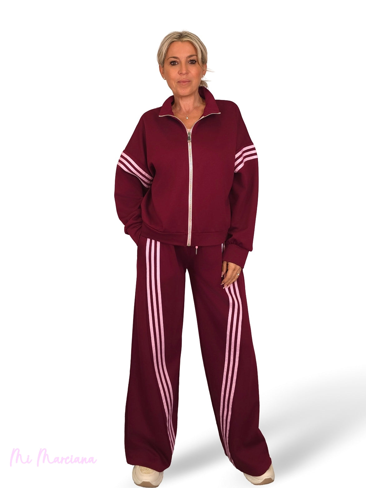 Gestreifter Ballon-Trainingsanzug