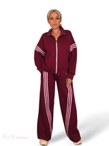 Gestreifter Ballon-Trainingsanzug