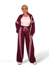 Gestreifter Ballon-Trainingsanzug