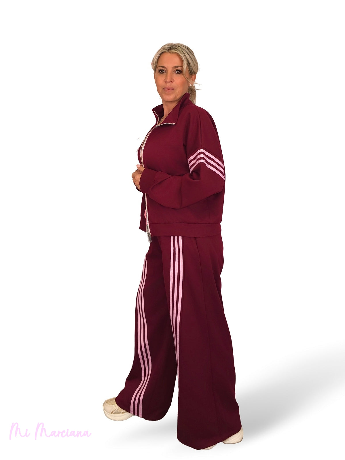 Gestreifter Ballon-Trainingsanzug