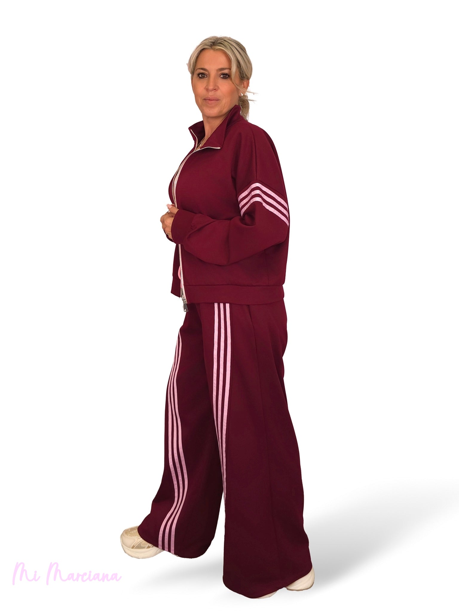 Gestreifter Ballon-Trainingsanzug