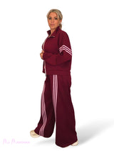 Gestreifter Ballon-Trainingsanzug