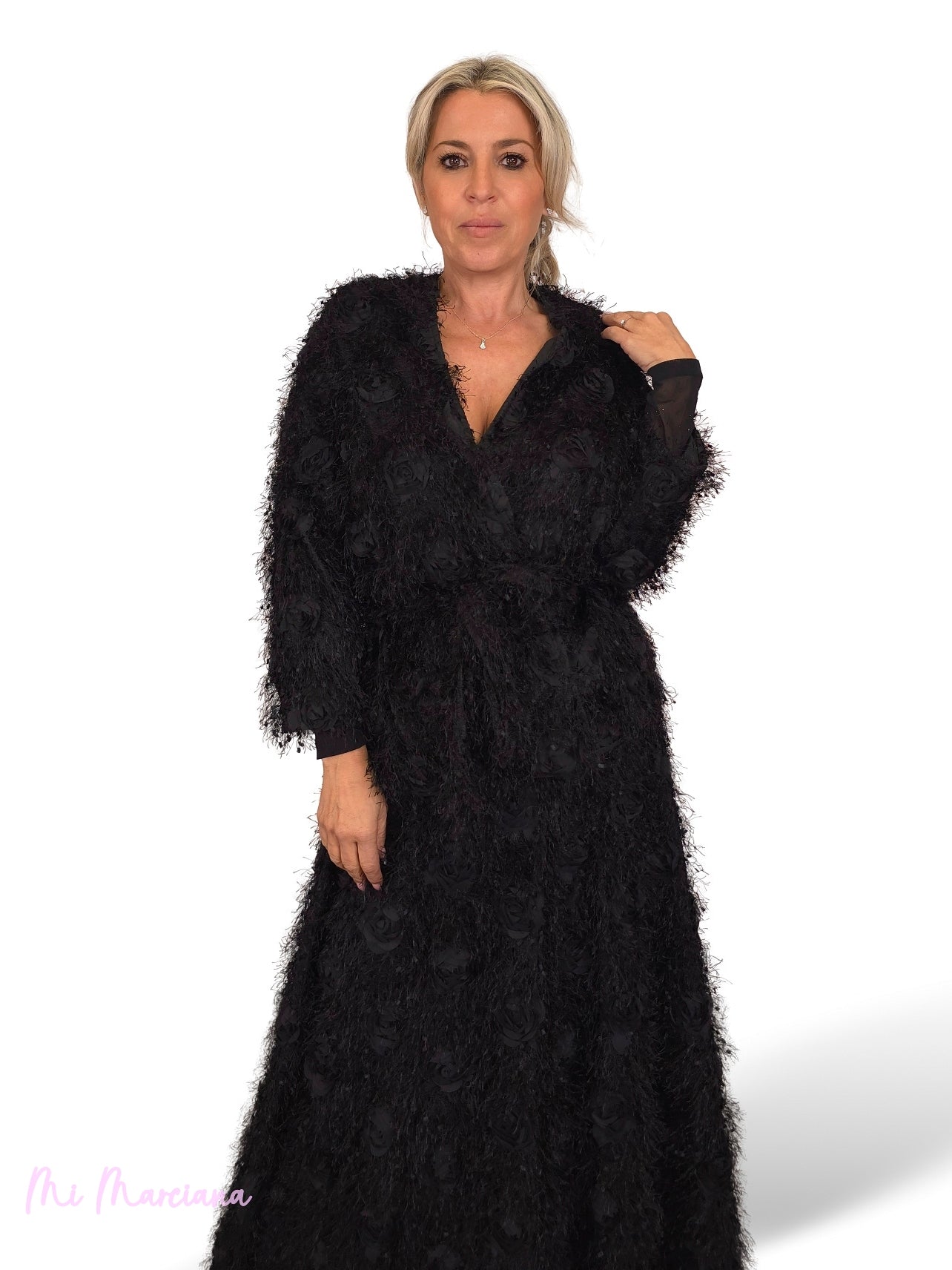 CONJUNTO HILO Y FLOR ORGANZA