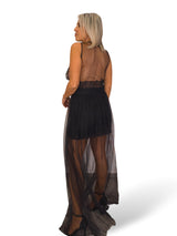 VESTIDO LARGO TUL ENCAJE