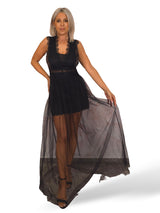 VESTIDO LARGO TUL ENCAJE