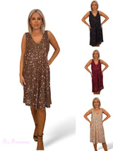 VESTIDO CORTO TUL LENTEJUELAS