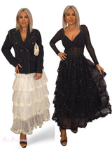 FALDA TUL VOLANTES LENTEJUELAS JOT