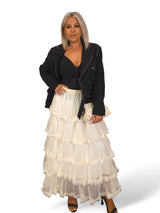 FALDA TUL VOLANTES LENTEJUELAS JOT