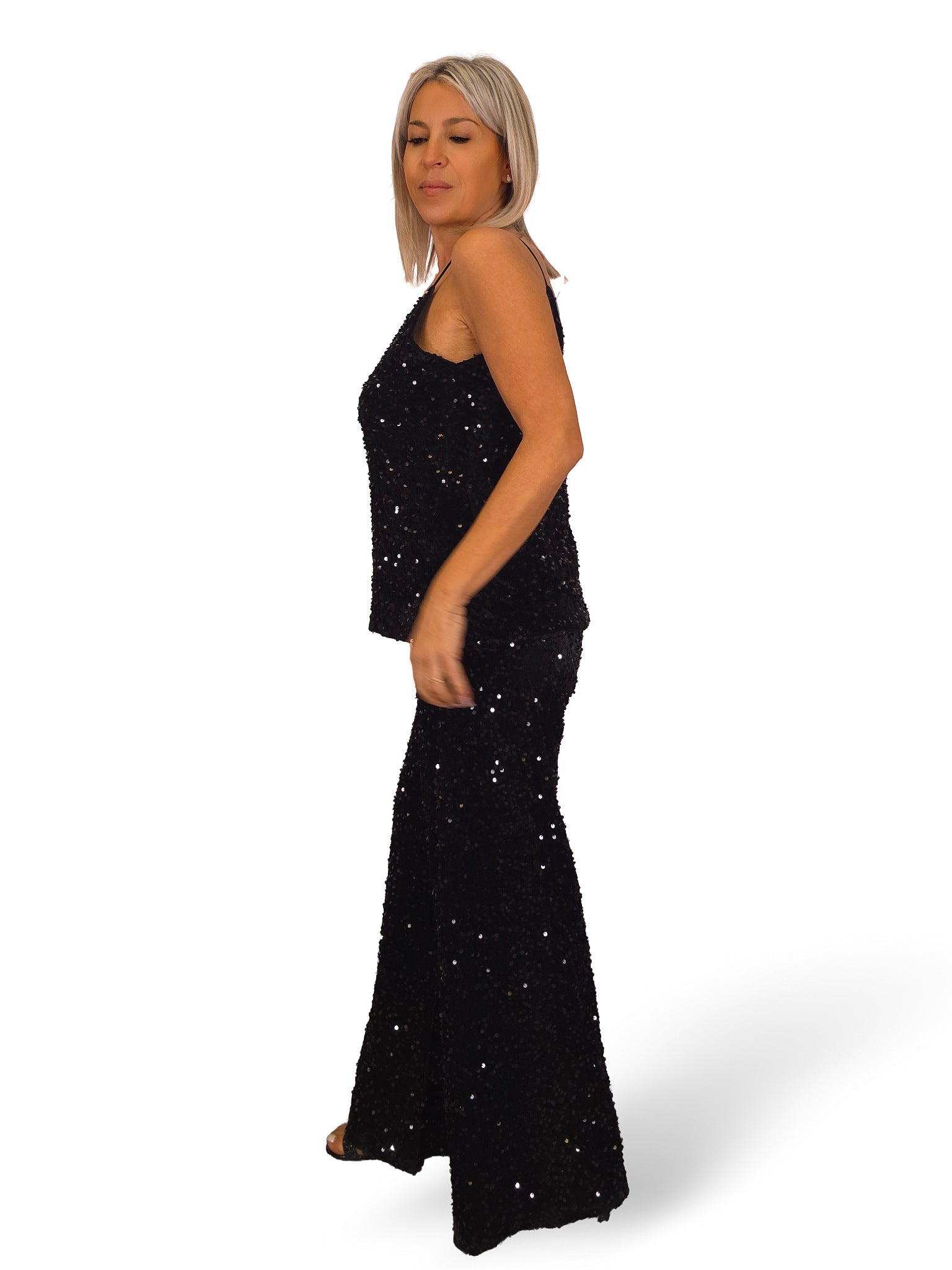 TOP TIRANTES TERCIOPELO LENTEJUELAS