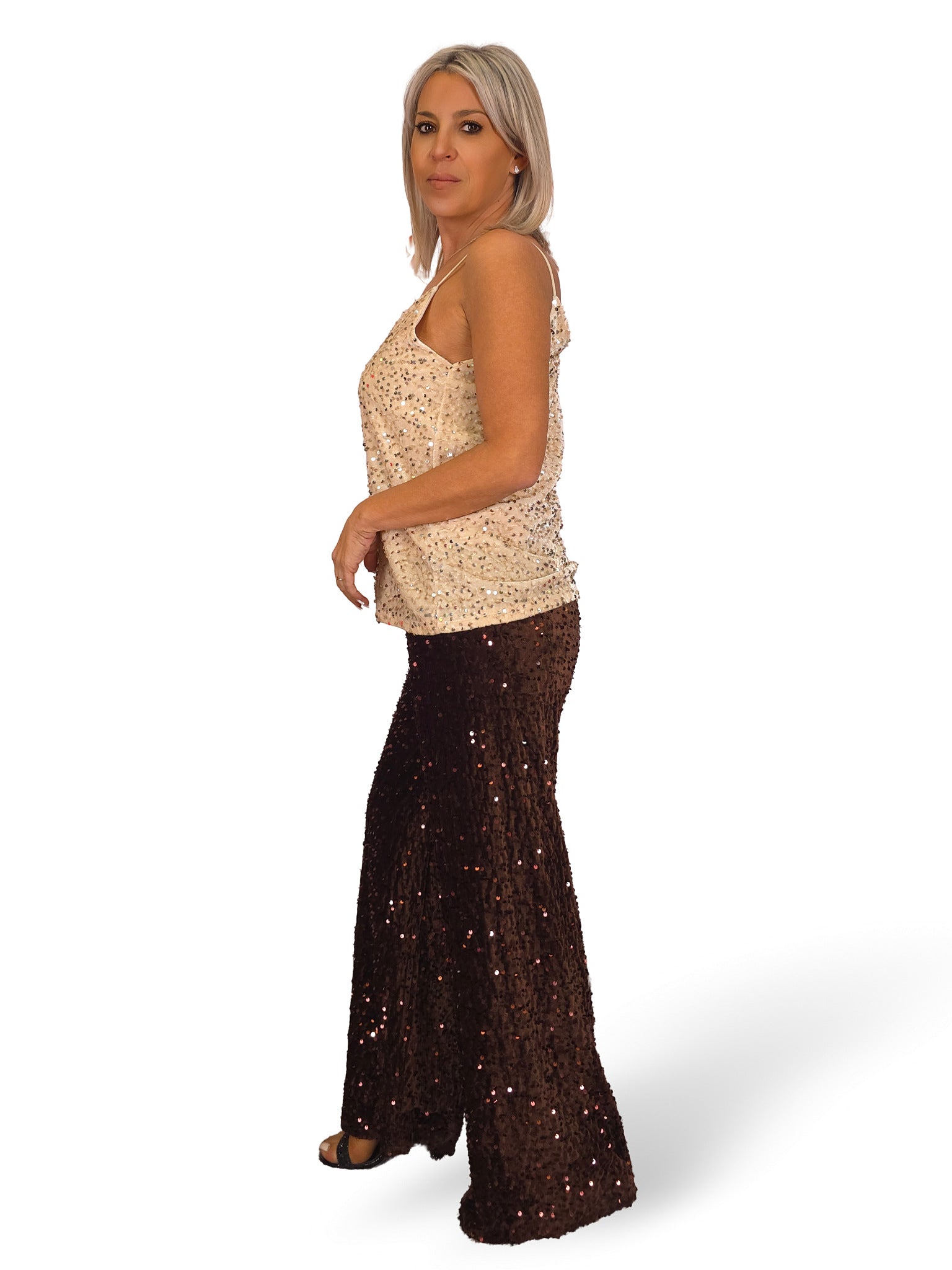 TOP TIRANTES TERCIOPELO LENTEJUELAS