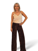 TOP TIRANTES TERCIOPELO LENTEJUELAS