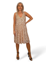 VESTIDO CORTO TUL LENTEJUELAS