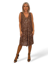 VESTIDO CORTO TUL LENTEJUELAS