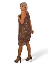 VESTIDO CORTO TUL LENTEJUELAS