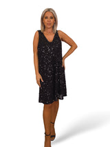 VESTIDO CORTO TUL LENTEJUELAS