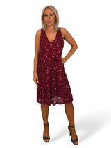 VESTIDO CORTO TUL LENTEJUELAS