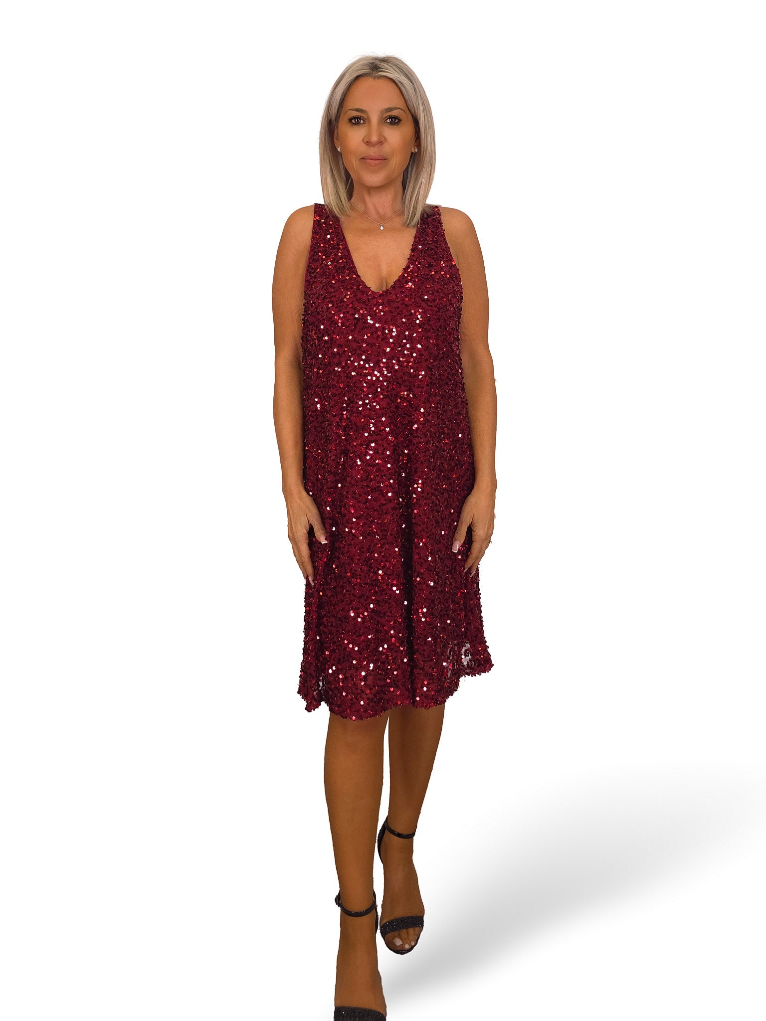 VESTIDO CORTO TUL LENTEJUELAS