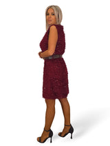 VESTIDO CORTO HILO TERCIOPELO LENTEJUELAS