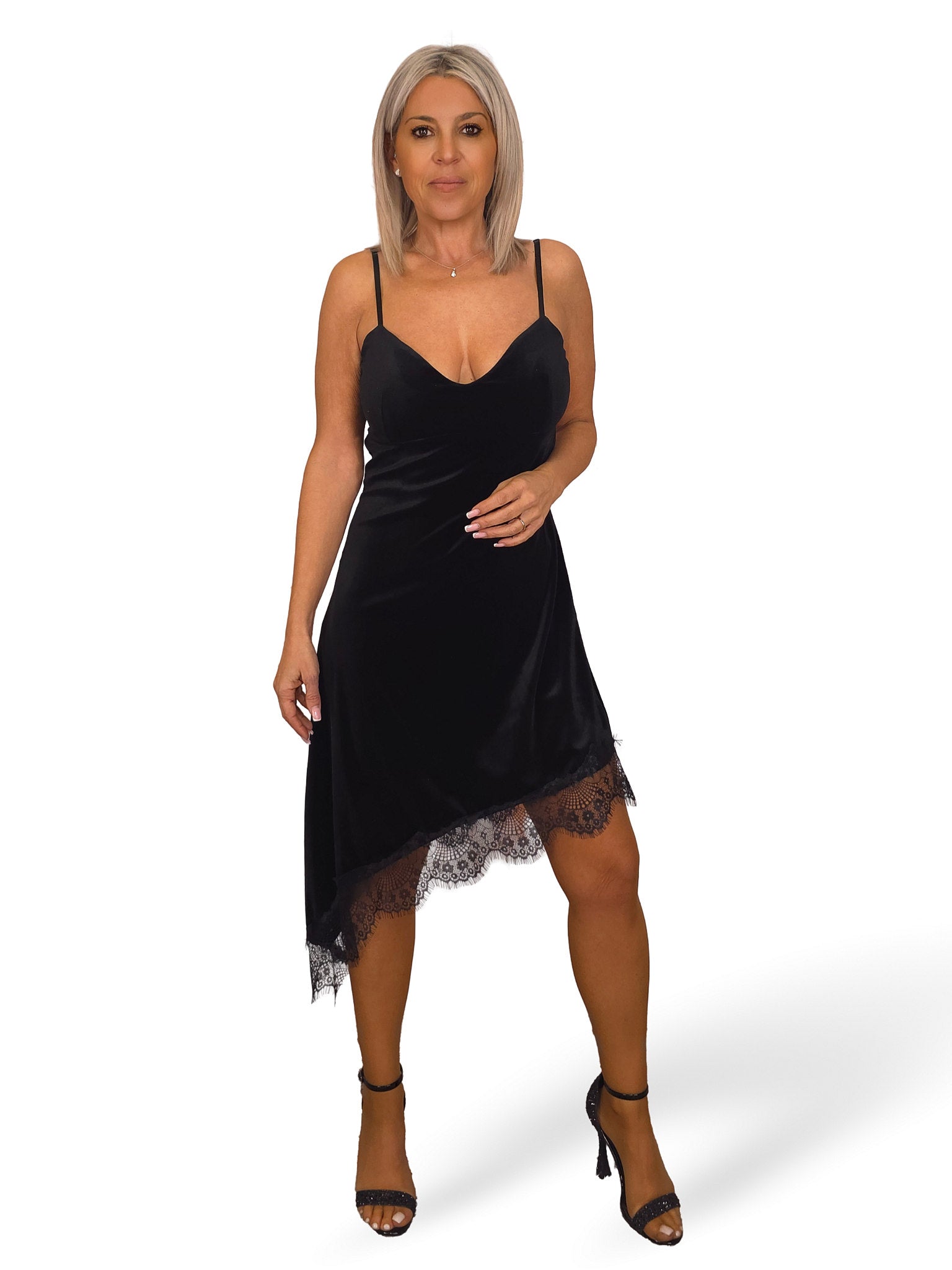 Top de veludo estilo camisola com decote nas costas