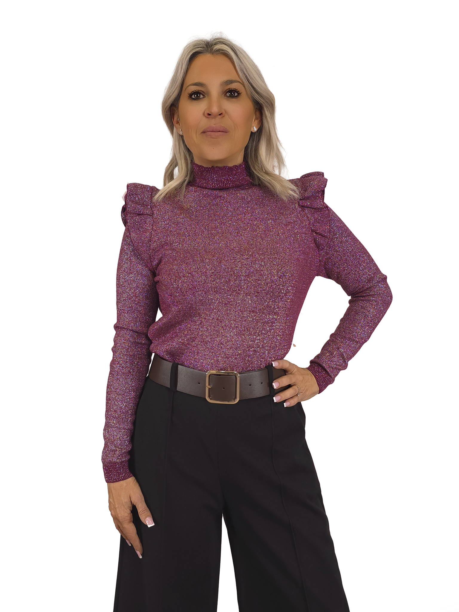 Malha de lurex com folho