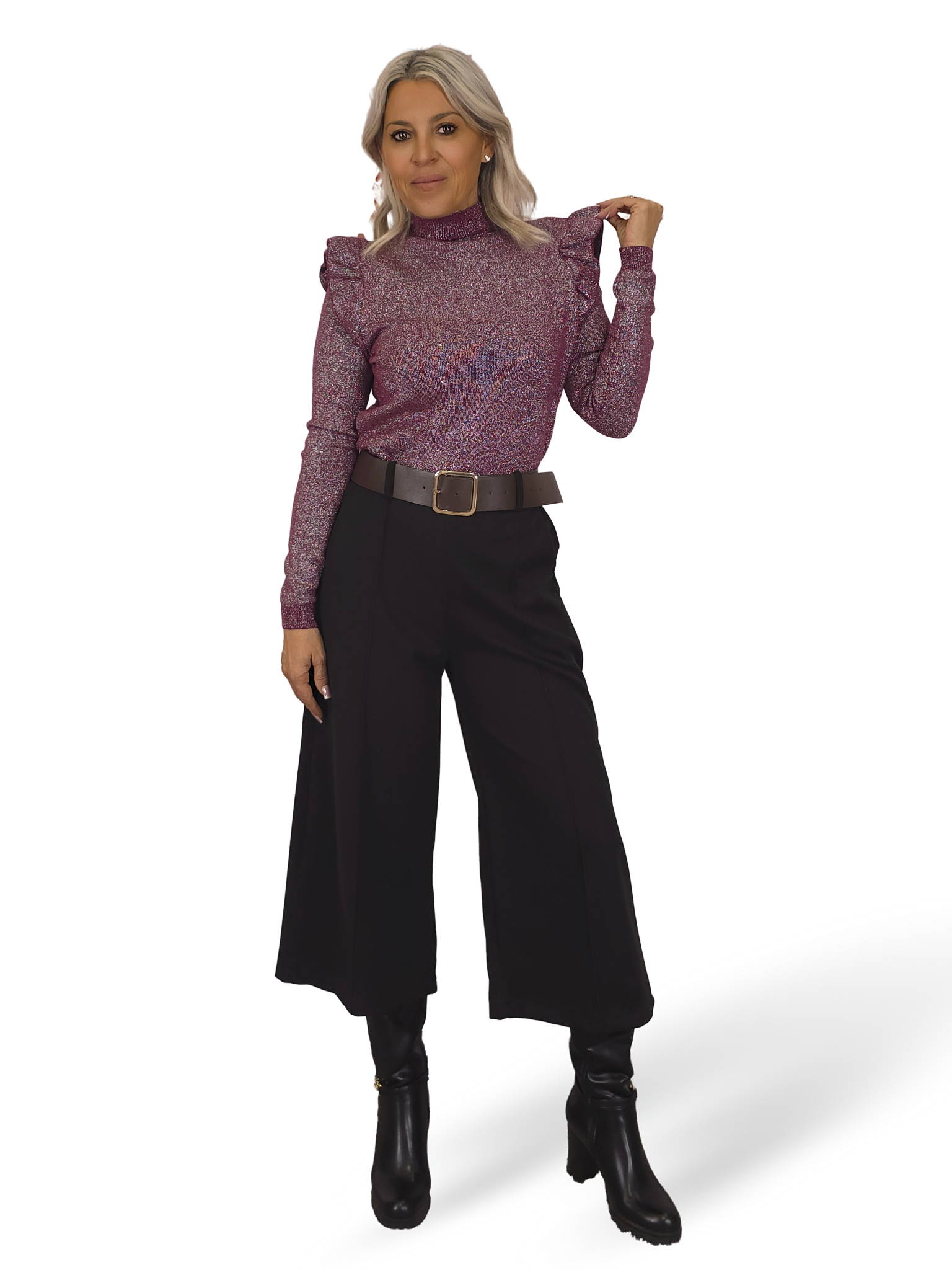 Malha de lurex com folho