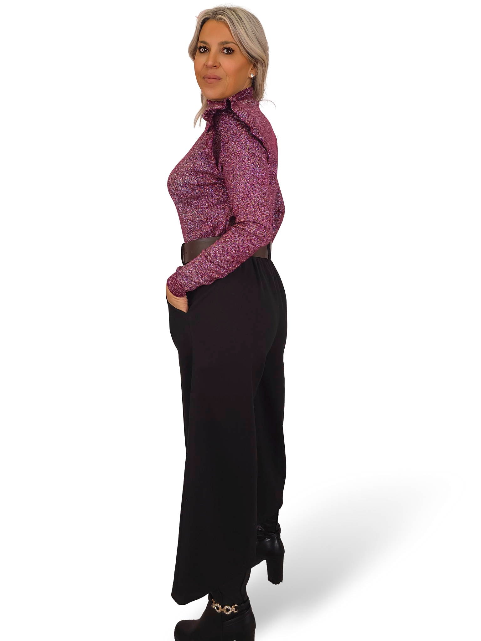 Malha de lurex com folho