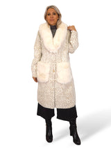 ABRIGO PUNTO CUELLO BOLSILLOS PIEL ECOLÓGICA JOT