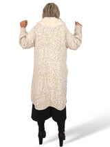 ABRIGO PUNTO CUELLO BOLSILLOS PIEL ECOLÓGICA JOT