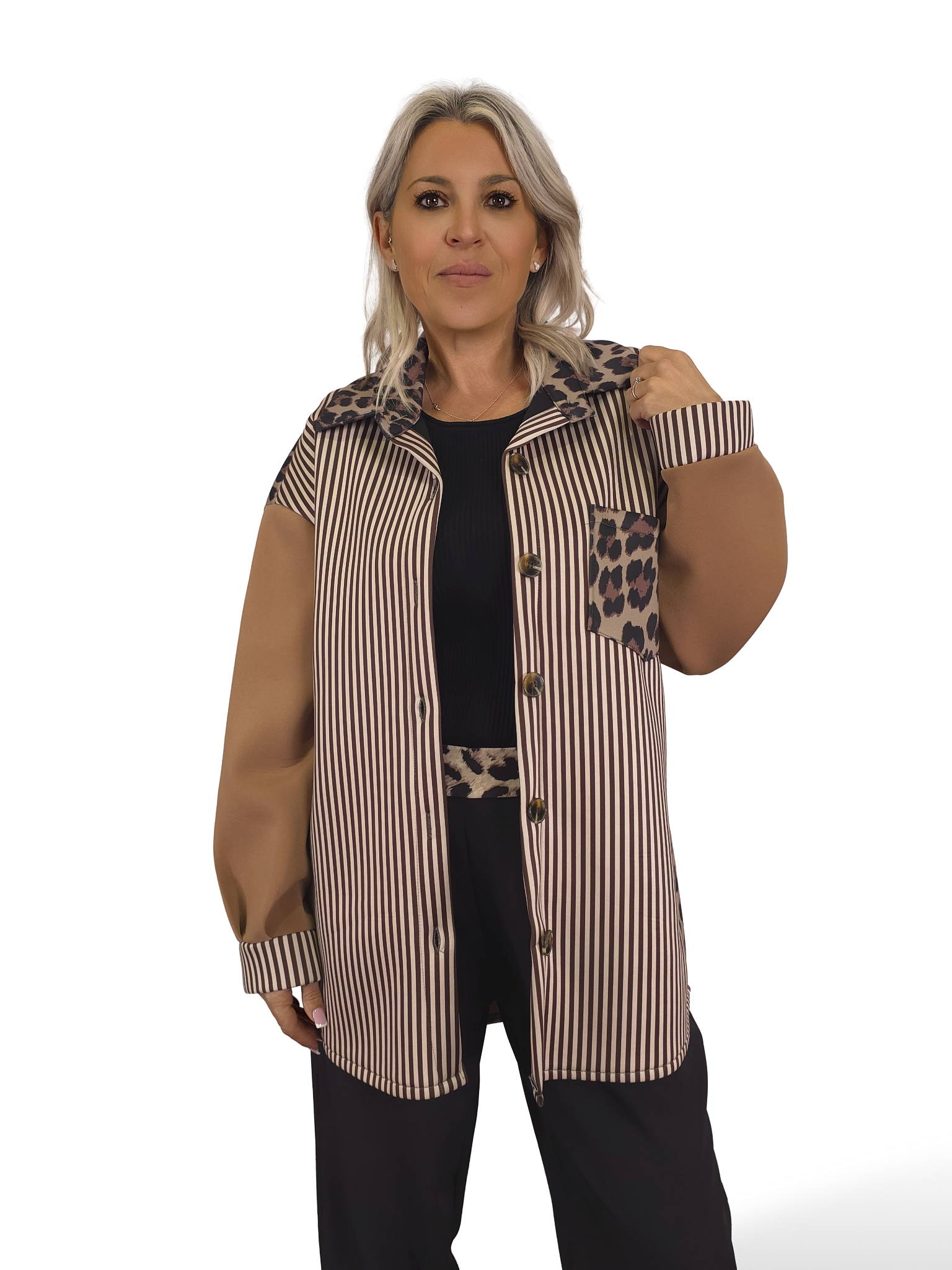 SOBRE CAMISA NEOPRENO RAYAS ANIMAL PRINT JOT