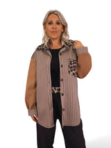 SOBRE CAMISA NEOPRENO RAYAS ANIMAL PRINT JOT