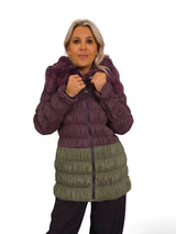 PARKA BICOLOR ENGOMADO PELO SOLAPA JOT