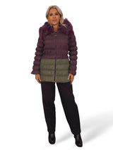 PARKA BICOLOR ENGOMADO PELO SOLAPA JOT