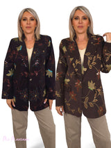 BLAZER MICRO PANA BORDADA LENTEJUELAS