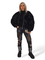 BOMBER TERCIOPELO LENTEJUELAS JOT