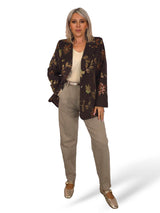 BLAZER MICRO PANA BORDADA LENTEJUELAS