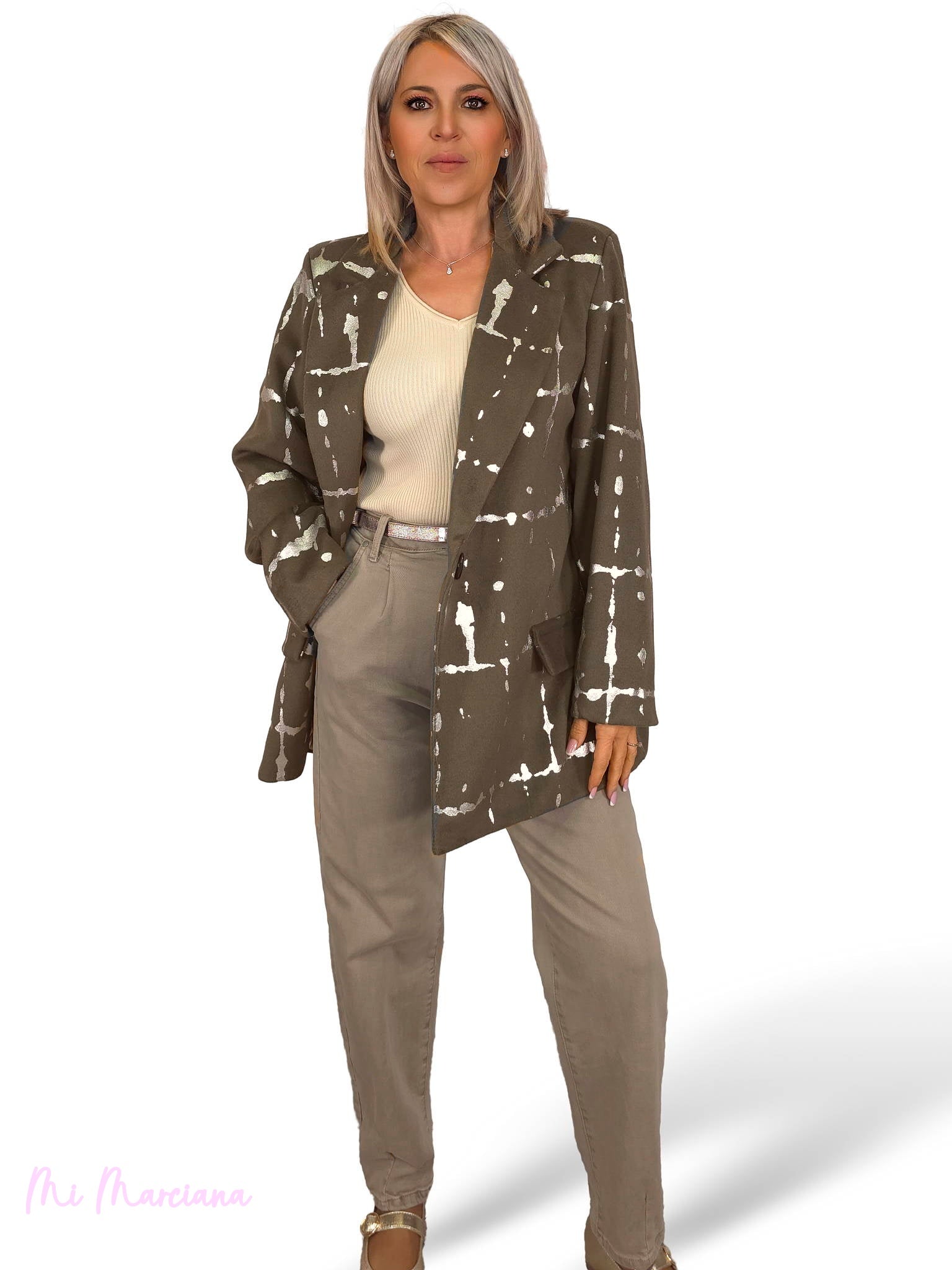 MAXI BLAZER FELPA METALIZADA JOT