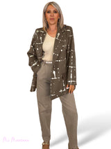 MAXI BLAZER FELPA METALIZADA JOT